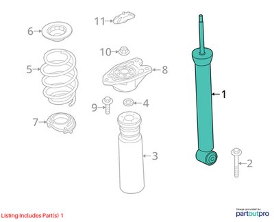 20-24 OEM BMW F44 228iX AWD Rear Left Right Side Strut Shock Absorber HIGH