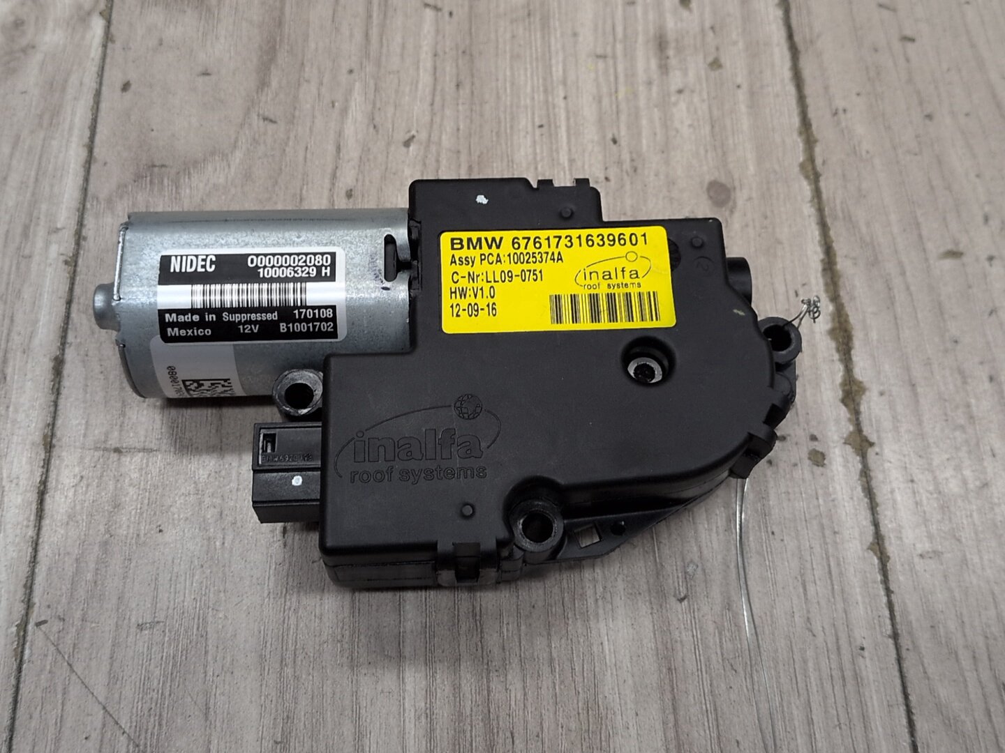 2014 - 2018 BMW X5 F85 Sunroof Sun Roof Glass Motor 6761731 S63B44T2
