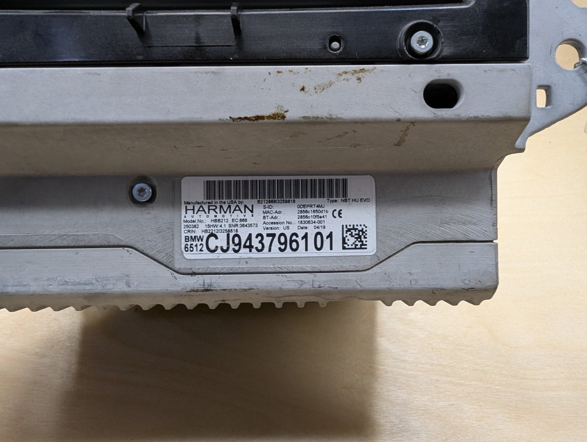 2018-2024 BMW X3 G01 Car Stereo Radio Reciever Headunit Head Unit 9437961 OEM