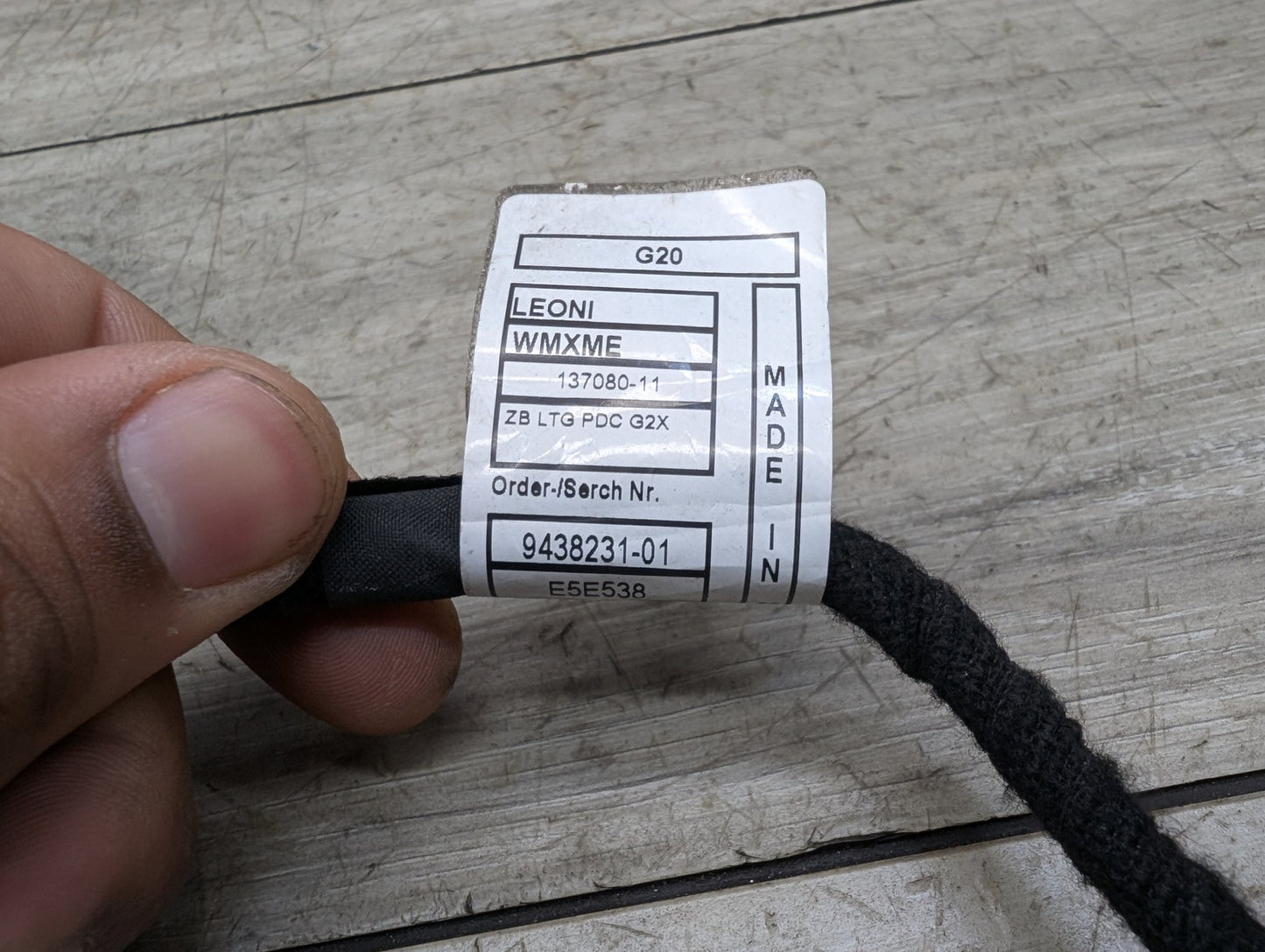 2019 - 2026 BMW 330i G20 Front Bumper PDC Parking Sensor Wiring Wire Harness 9438231 B46B20O1