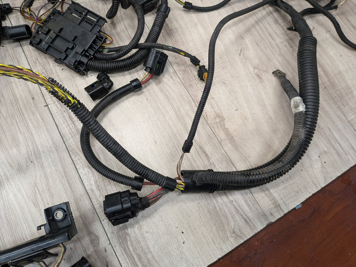 12-18 BMW F30 335i N55 Engine Motor Transmission Wiring Wire Harness SET