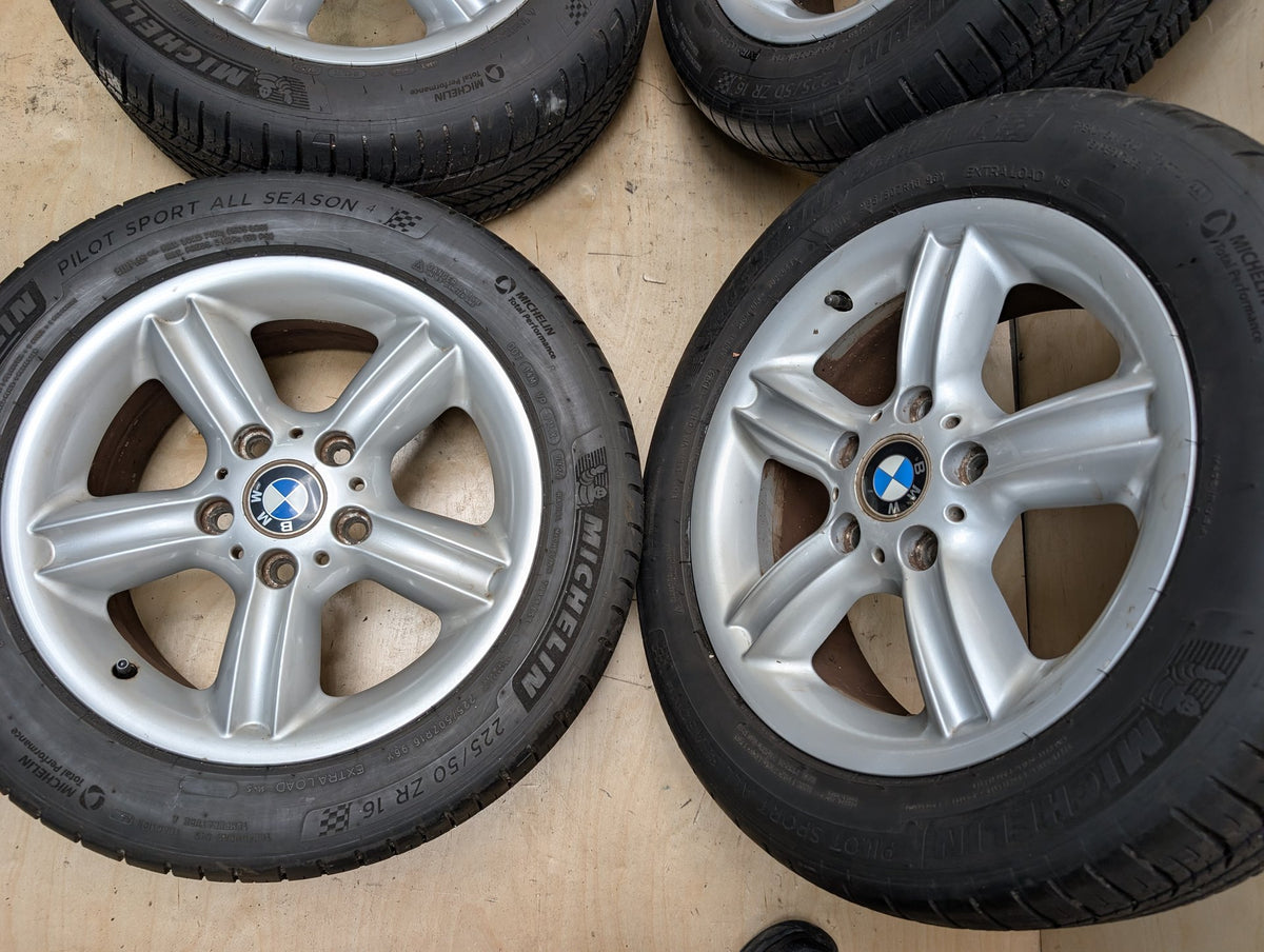 OEM BMW E36 Z3 2.8 3.0 E46 325Ci Wheels Rims 7JX16 ET:46 Star Spoke Style 55 SET