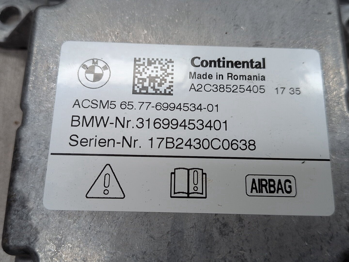 PRE-LCI OEM BMW F90 F97 G01 G12 G30 Air Bag SRS ICM Control Module Unit