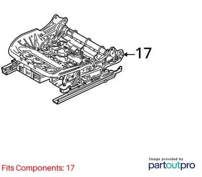 2018-2024 BMW X3 G01 Front Left Driver Seat Lower Track Frame Assembly 7414607