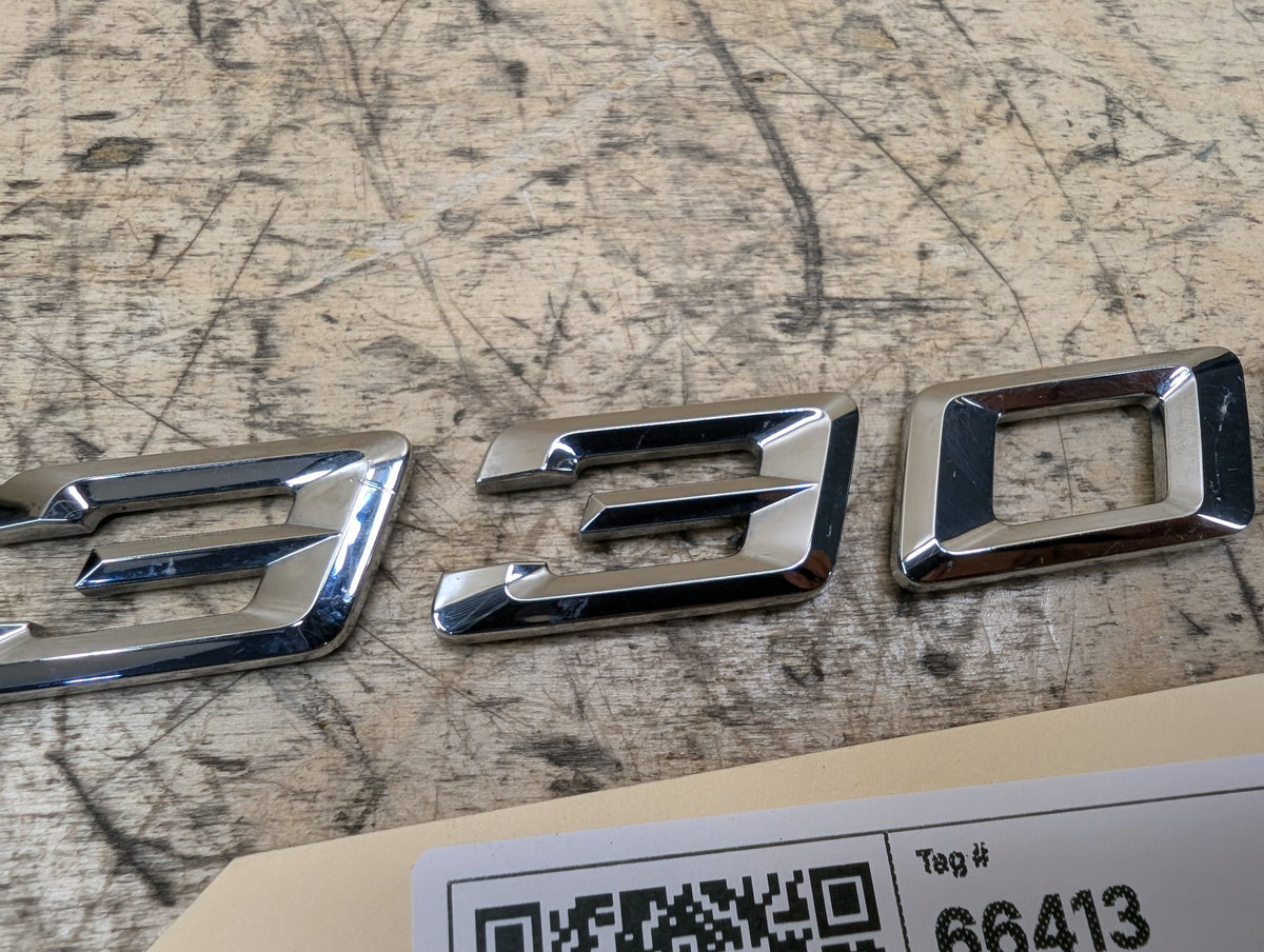 2019-2026 BMW 330i G20 Liftgate Trunk Lid Emblem 7494320 OEM