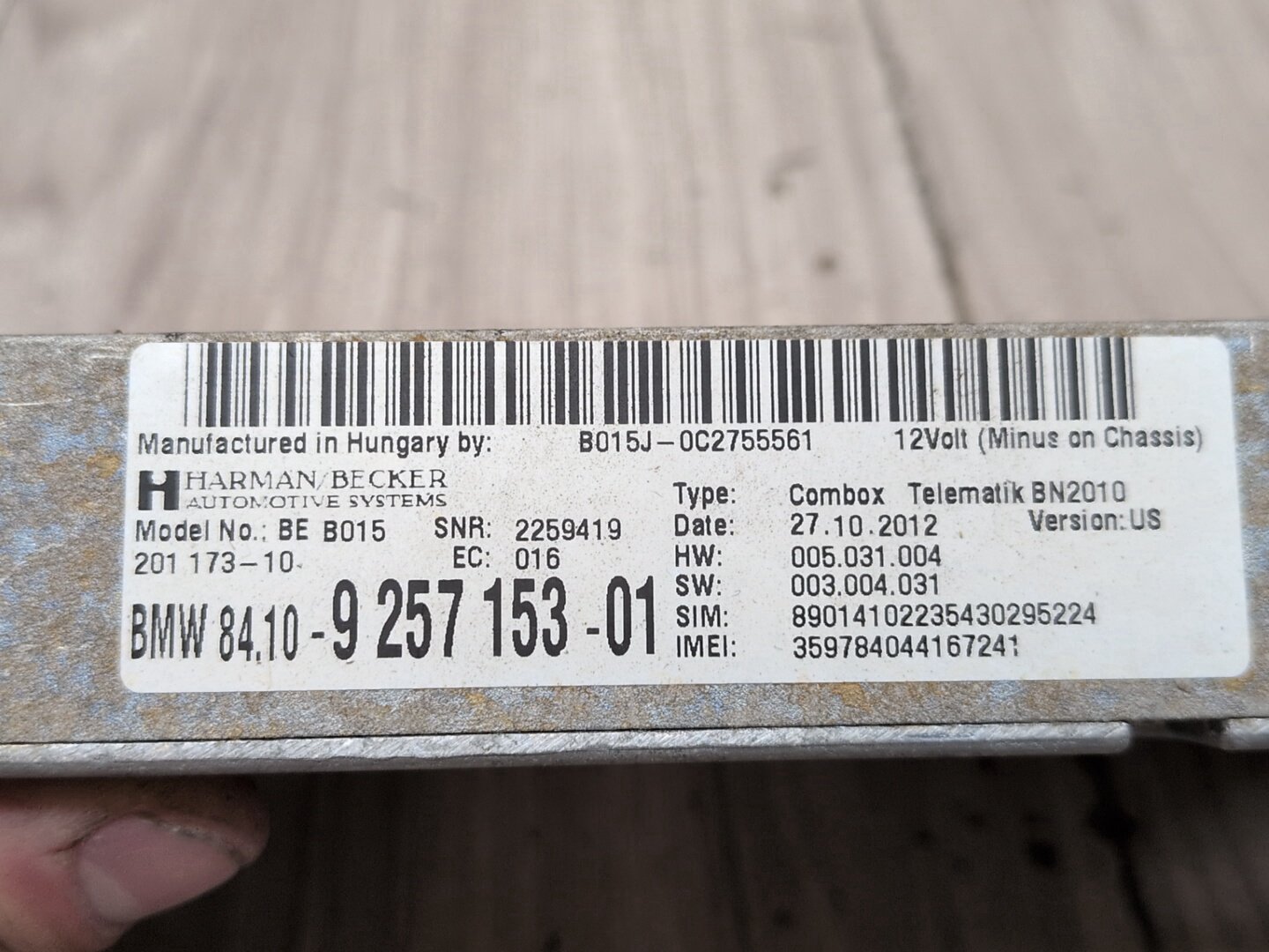 OEM BMW F06 F10 F13 F25 F30 Combox Telematics Communication Bluetooth GPS Module