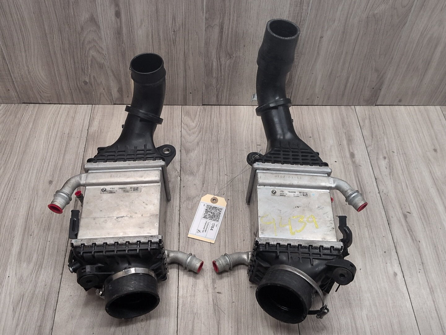 15-18 OEM BMW F85 F86 X5M X6M Engine S63R Left Right Twin Turbo Intercooler k
