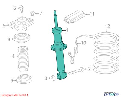 19-23 OEM BMW G05 X5 40iX 50iX AWD Rear Left Driver Strut Shock Absorber VDC