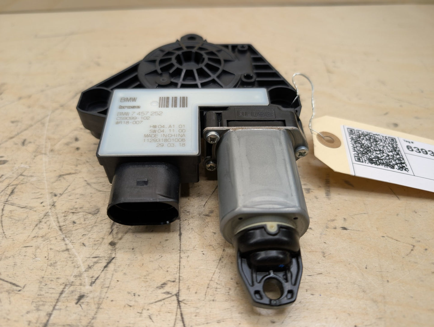 18-24 OEM BMW G01 G02 X3 X4 REAR Right Passenger Door Window Regulator Motor