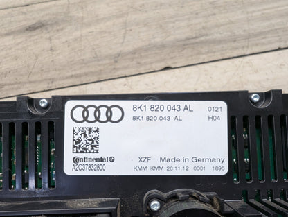 2008 - 2017 Audi S5 8T Front AC Heater Climate Control Switch 8K1820043AL