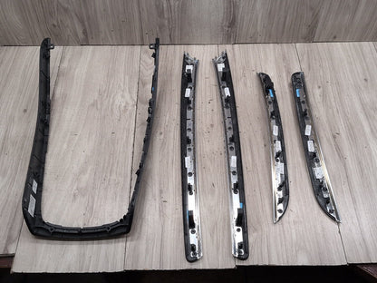 08-17 OEM Audi S5 Center Console Shift Interior Door Trim Panel Carbon Fiber SET