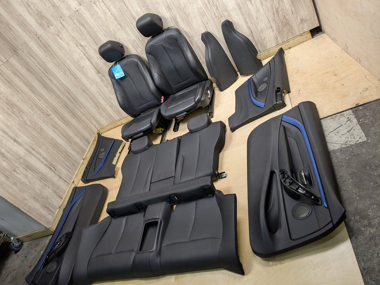 14-20 OEM BMW F32 428 430 435 440 M SPORT Black Front Rear Seats Door Panels SET