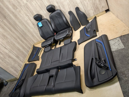 14-20 OEM BMW F32 428 430 435 440 M SPORT Black Front Rear Seats Door Panels SET