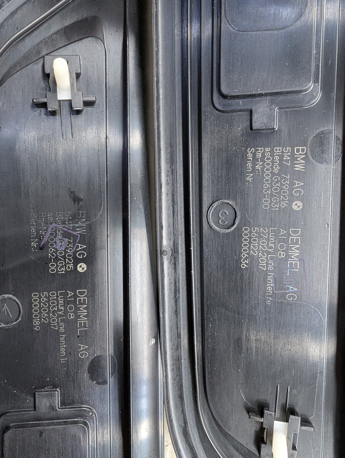 2017-2023 BMW 530i G30 Front Rear Left Right Scuff Plate Door Sill SET 7405773 OEM