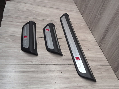 2015-2018 Audi Q3 8U S Line Front Rear Left Right Scuff Plate Door Sill SET 8U0853375A