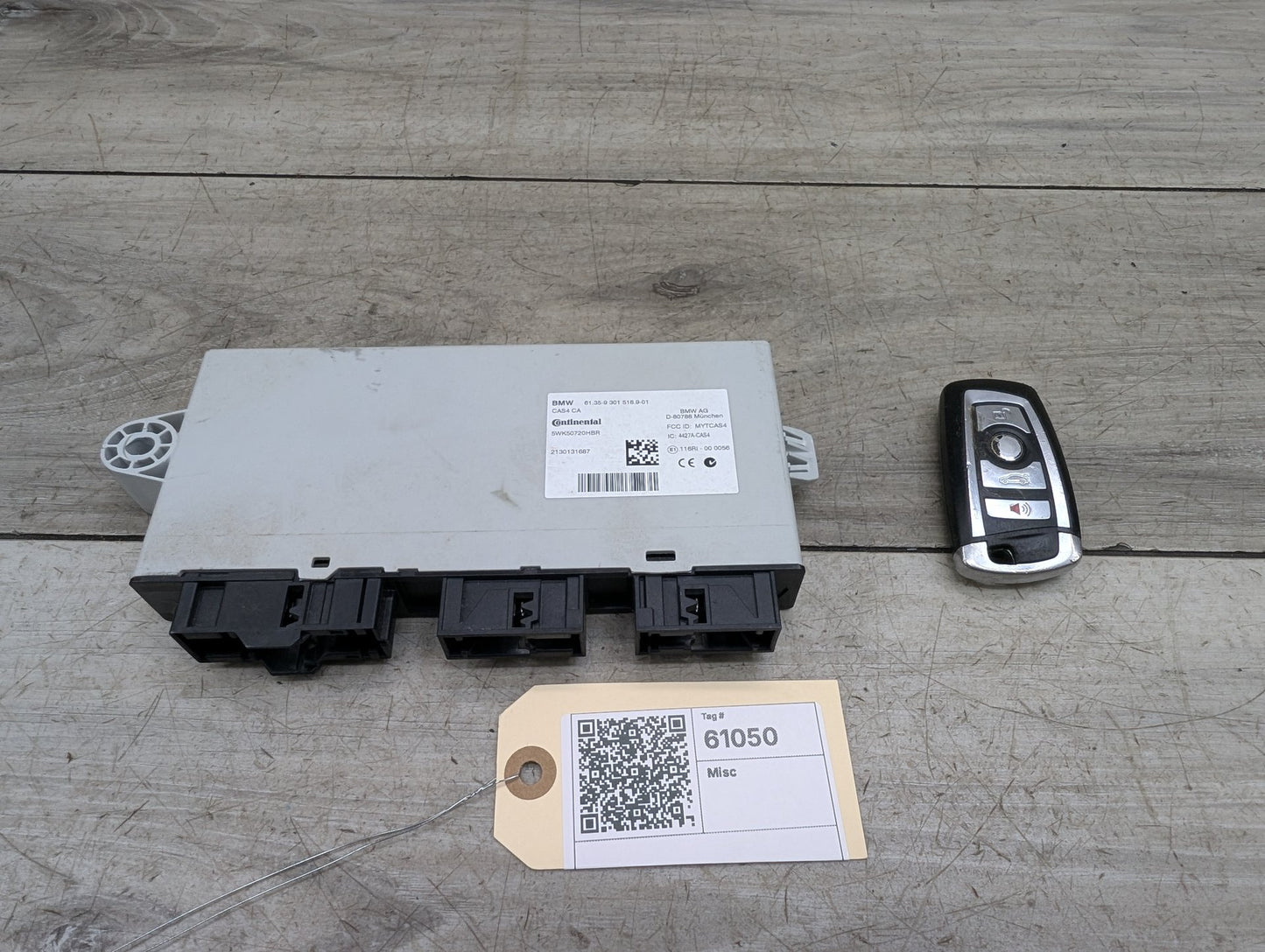 2009-2015 BMW 750Li F02 CAS Comfort Car Access System Module w/ Key 9301518