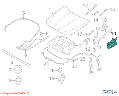11-16 OEM BMW F10 528 535 550 M5 Front Left Right Bonnet Hood Hinges SET