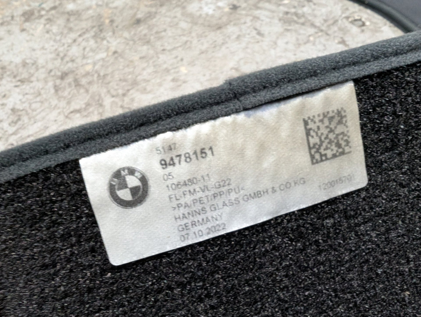 2021-2026 BMW 430i G22 Front Rear Left Right Mat Carpet Floor Mats SET 9478151