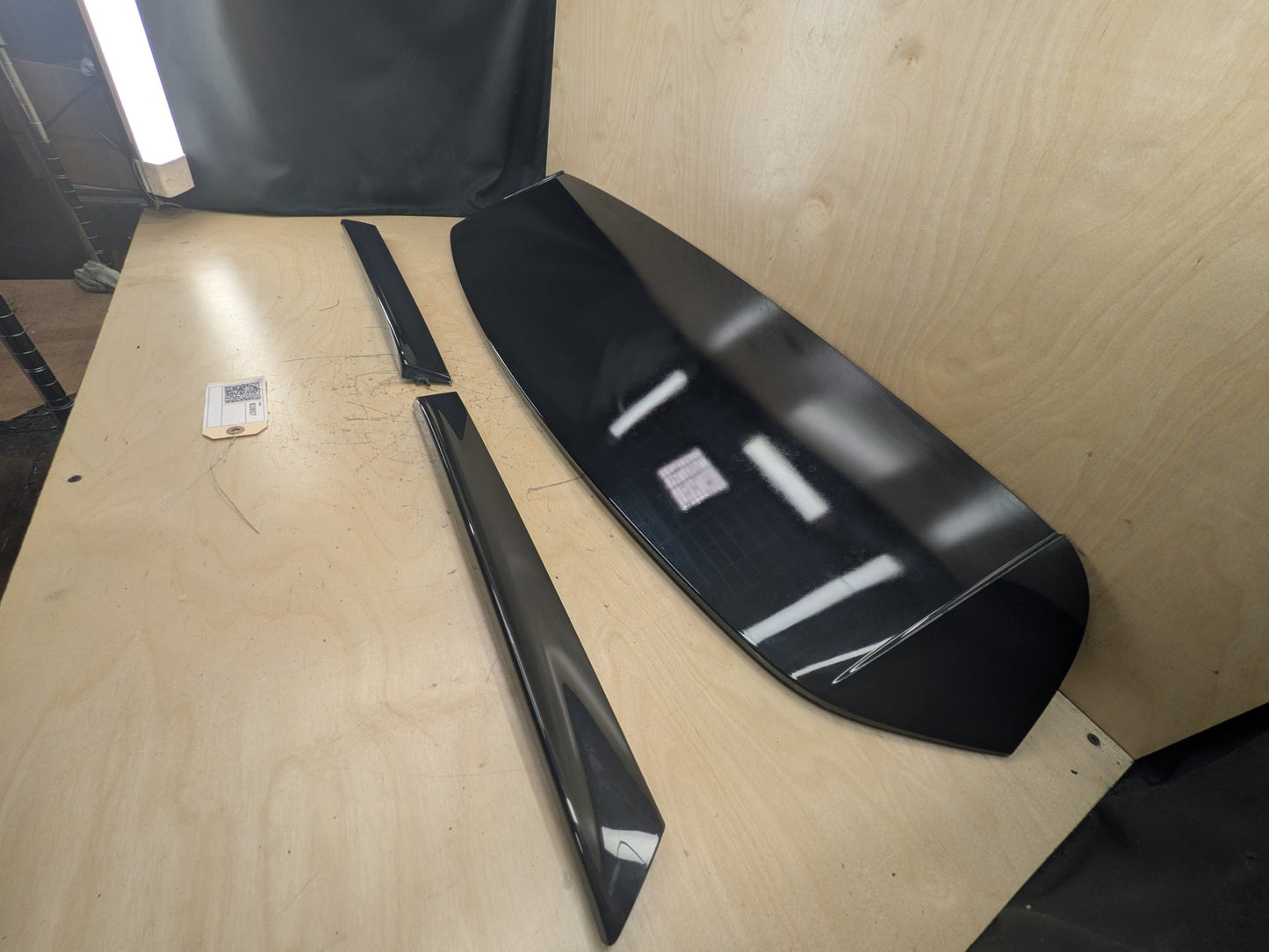 15-18 OEM Audi Q3 Rear Liftgate Trunk Lid Spoiler Rear Left Right Window Trim Molding SET