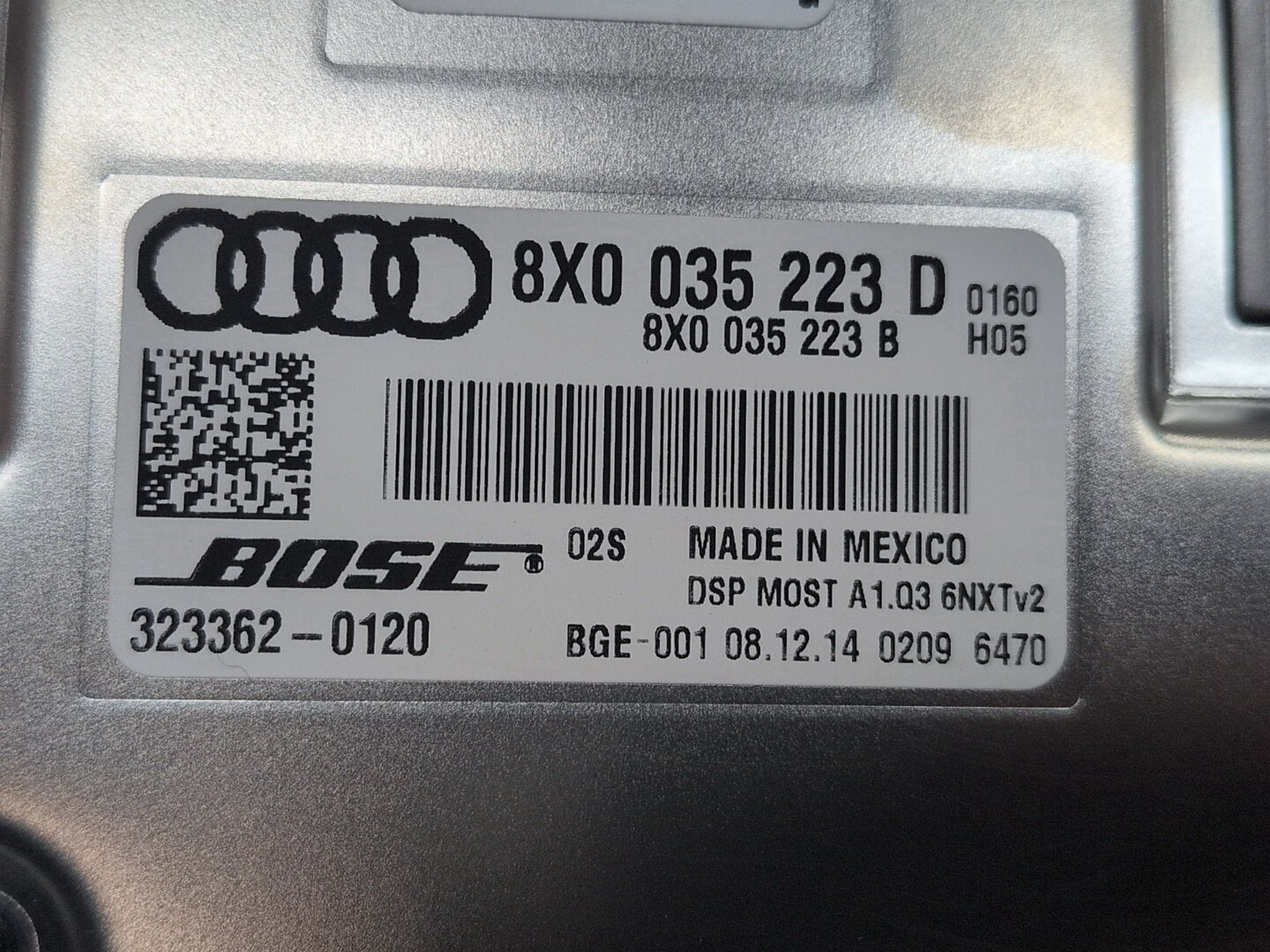 2015-2018 Audi Q3 8U Stereo Audio Amp Amplifier Module 8X0035223D