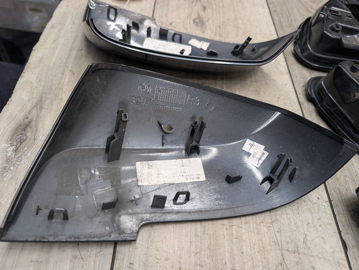 2014-2019 BMW 340 F34 Front Left Right Side Mirror Cap Covers SET 7459387 OEM