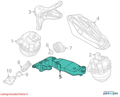 2019-2026 BMW X5 G05 Transmission Mount Bracket 8486998 OEM