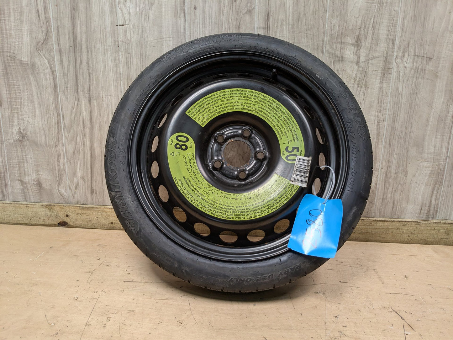 2013 - 2017 Audi S5 8T Emergency Spare Wheel Rim Tire 8T074303828128L4 CTUB