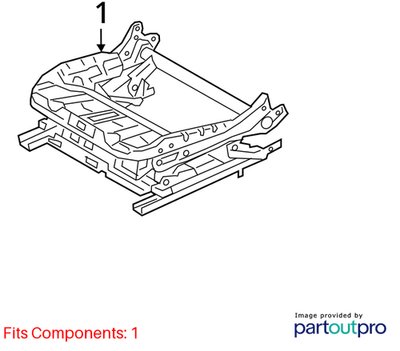 OEM BMW F95 G05 G06 G07 X5 Front Right Passenger Seat Lower Track Frame w Motors