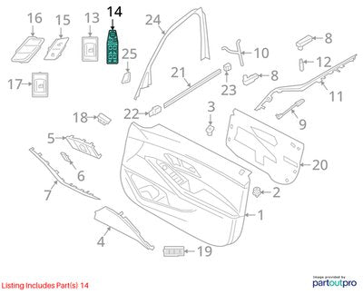 OEM BMW F44 G20 G26 G80 330 M340 Front Left Driver Window Control Switch Button
