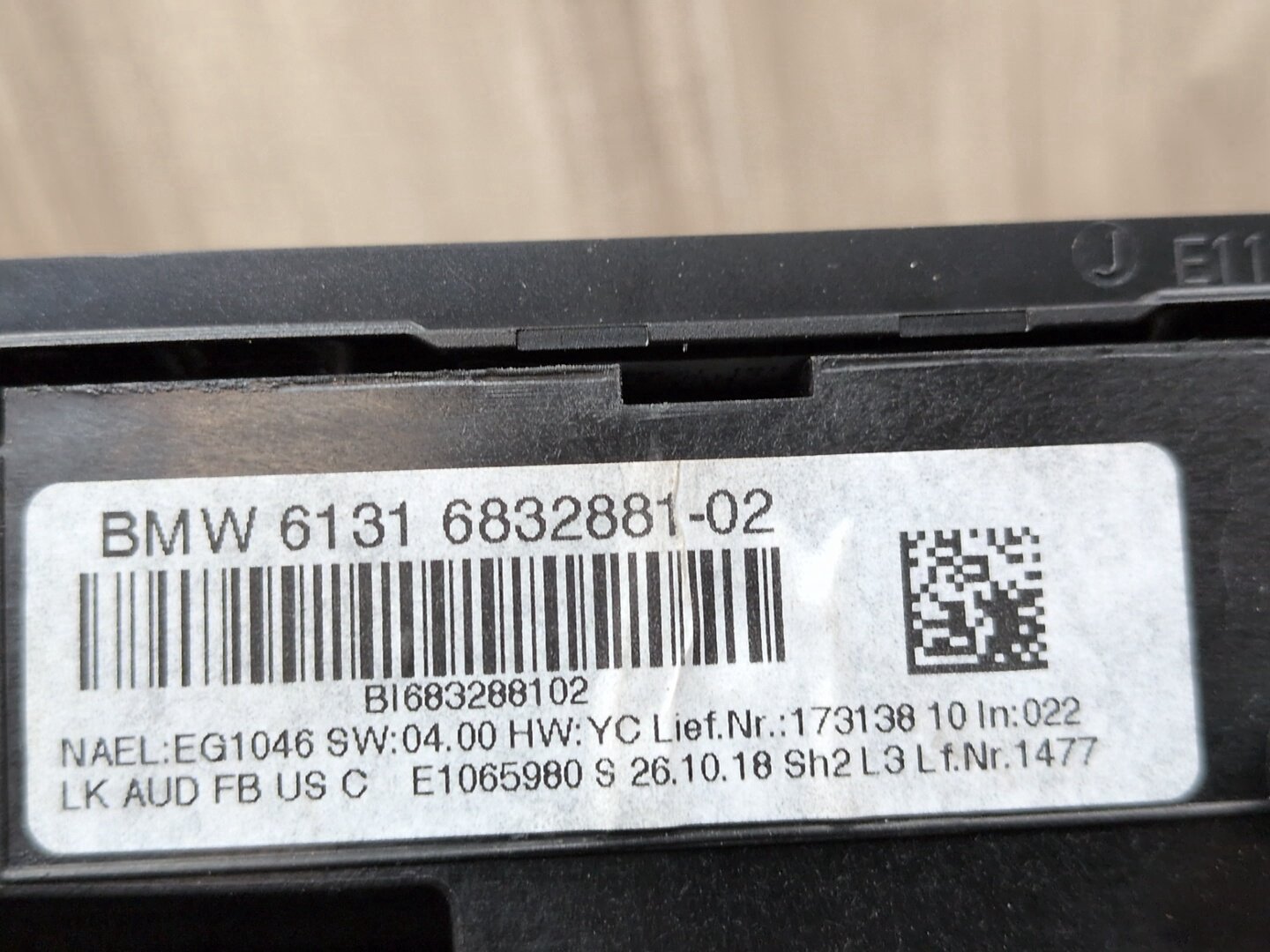 2014 - 2020 BMW 440i F36 Front AC Heater Climate Control Switch 6832881 B58B30M0