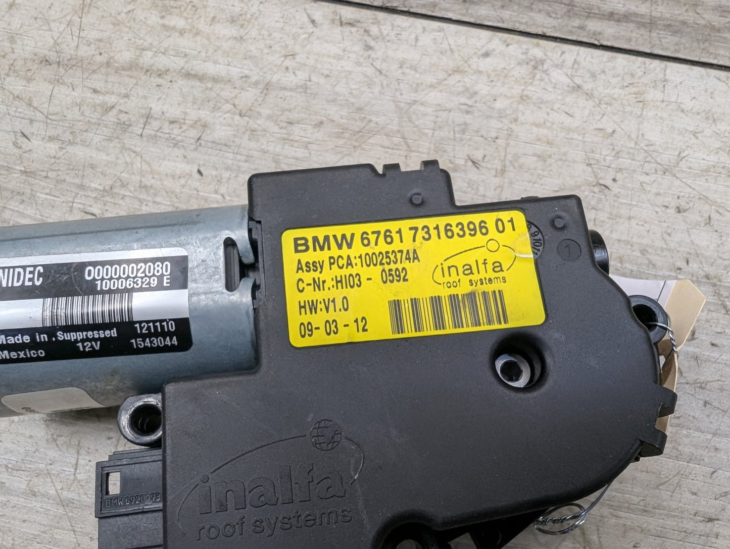 OEM BMW MINI E84 F15 F25 F54 F55 F56 F60 Panoramic Sunroof Drive Motor Actuator
