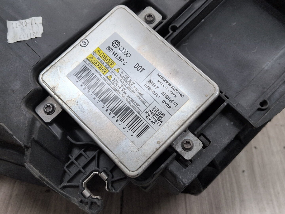 08-12 OEM Audi A5 S5 Front Left Driver Xenon Headlight w/ Modules 8T0941003AM