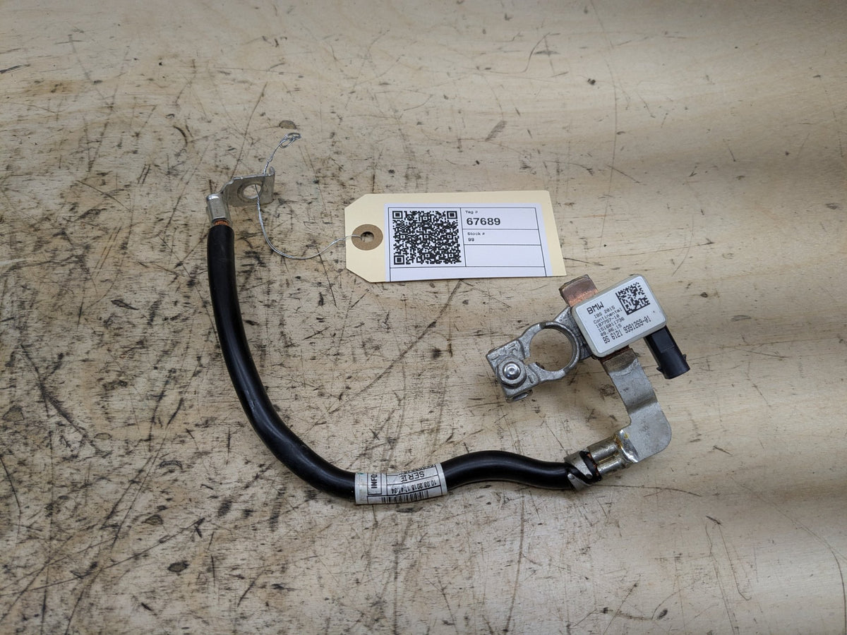 16-19 OEM BMW G11 G12 740 750 Negative Battery Cable Terminal IBS Sensor Black