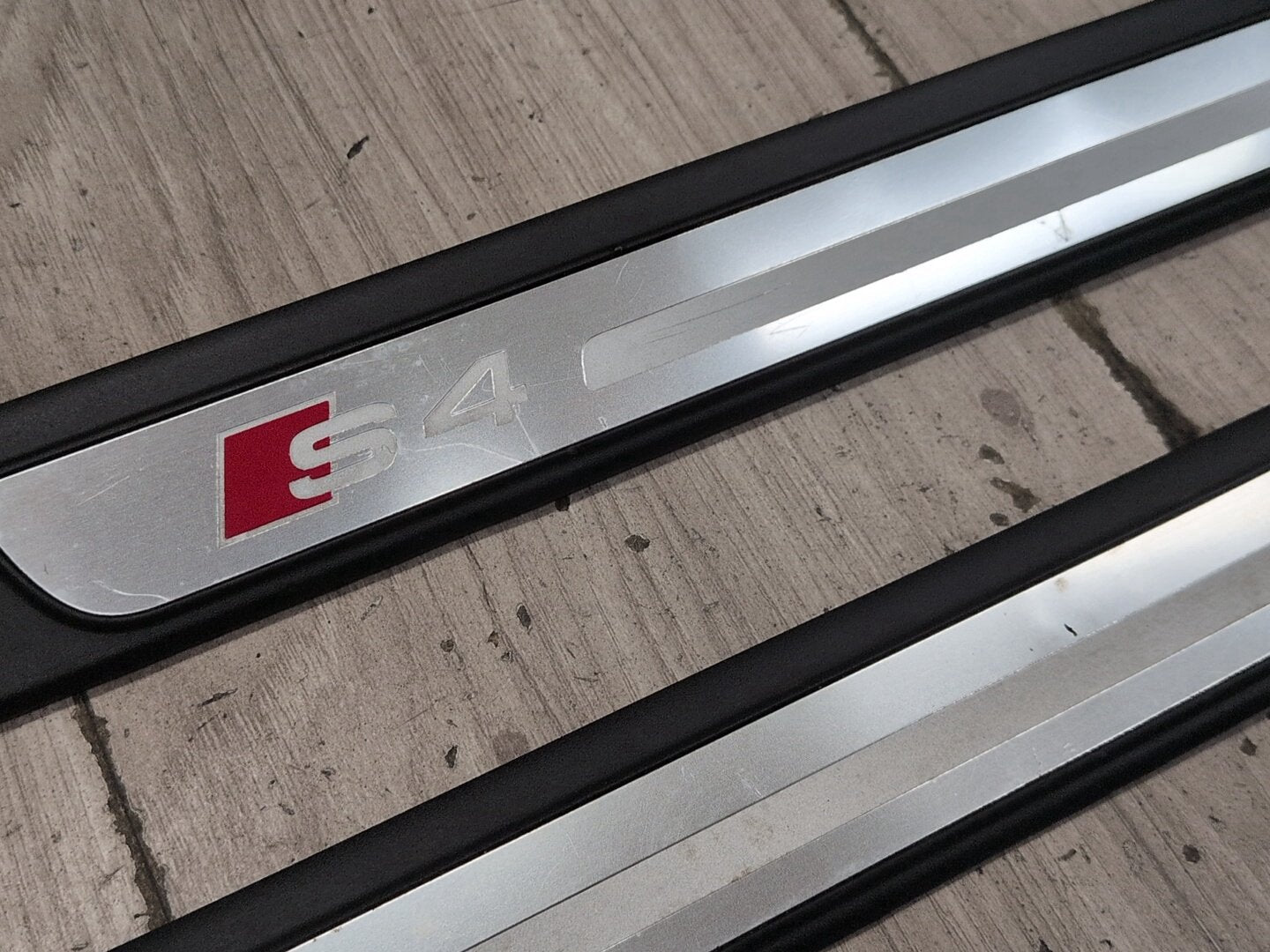 2010-2016 Audi S4 B8 Front Rear Left Right Scuff Plate Door Sill SET 8K0853376 OEM