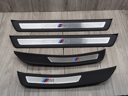 2011 - 2016 BMW 535i F10 Front Rear Left Right Scuff Plate Door Sill SET 8050054 N55B30A