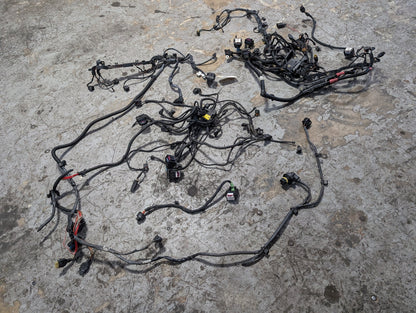 BMW G12 750Li N63B44O2 Engine Motor Transmission Wiring Wire Harness SET 8654414