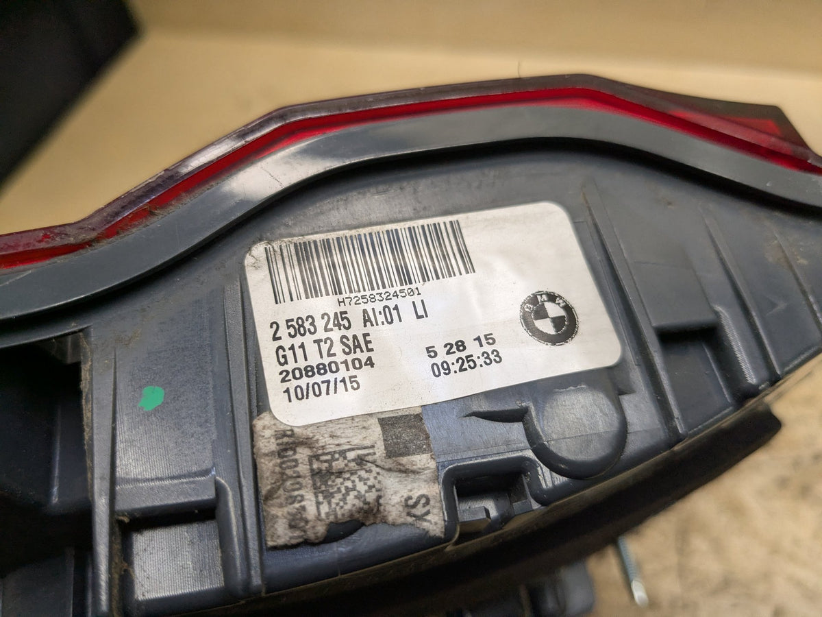 16-19 OEM BMW G11 G12 740 750 M760 Rear Left Driver Trunk Inner Stop Tail Light