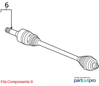 OEM BMW F39 F44 F48 X1 X2 228 REAR Left Right Output Half Shaft CV Axle AWD 24MM