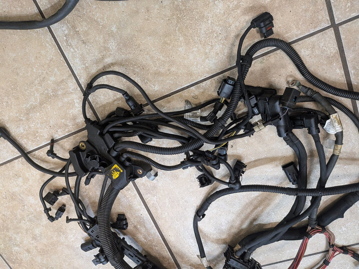 2015-2018 BMW F85 X5 S63B44T2 Engine Motor Transmission Wiring Wire Harness SET 7646837