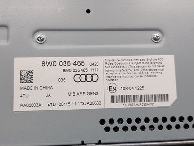 2018-2023 Audi S4 B9 Stereo Audio Amp Amplifier 8W0035465 OEM