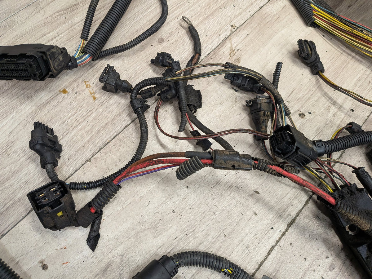 12-18 BMW F30 335i N55 Engine Motor Transmission Wiring Wire Harness SET