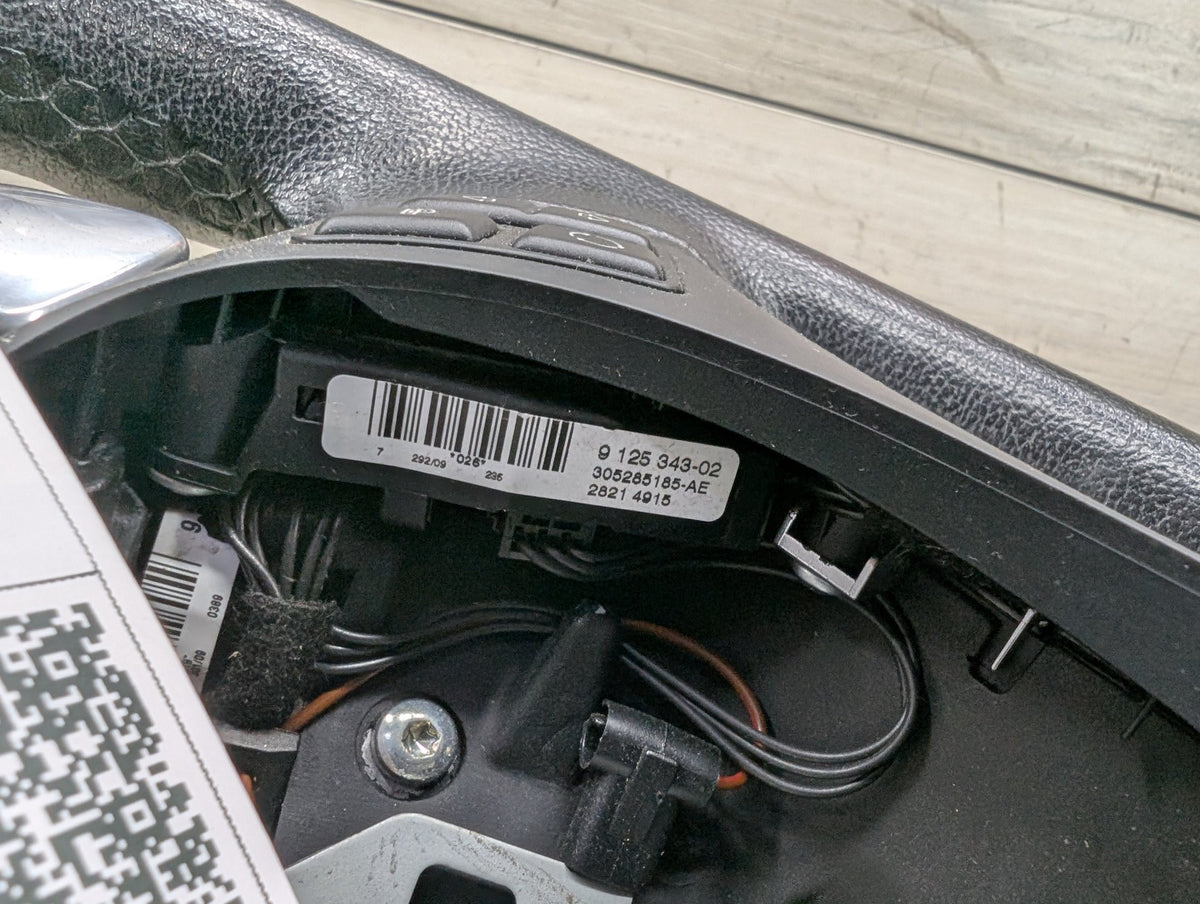 *06-10 OEM BMW E90 E92 E93 Sport Steering Wheel Black LEATHER w/ Shifters OEM