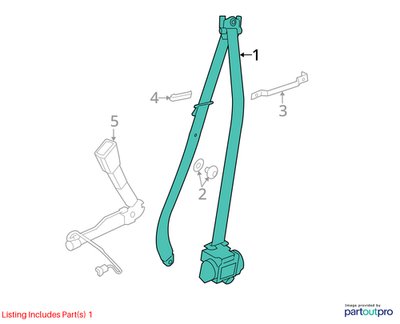 12-20 OEM BMW F30 F36 F80 M3 Front Left Driver Side Seatbelt Retractor Black