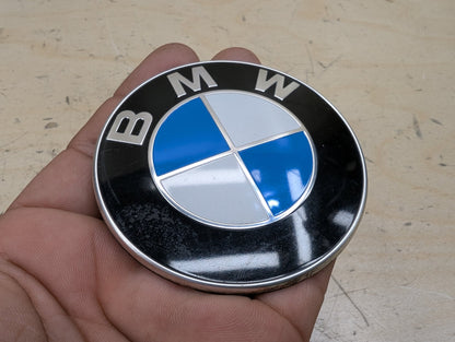 OEM BMW E90 F02 F22 F30 F32 F36 F80 F87 M3 M4 Rear Trunk Lid Round Emblem 74mm
