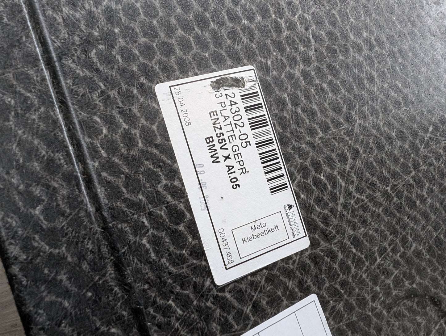 07-13 OEM BMW E93 328 335 Rear Trunk Floor Mat Carpet Cargo Cover Gray