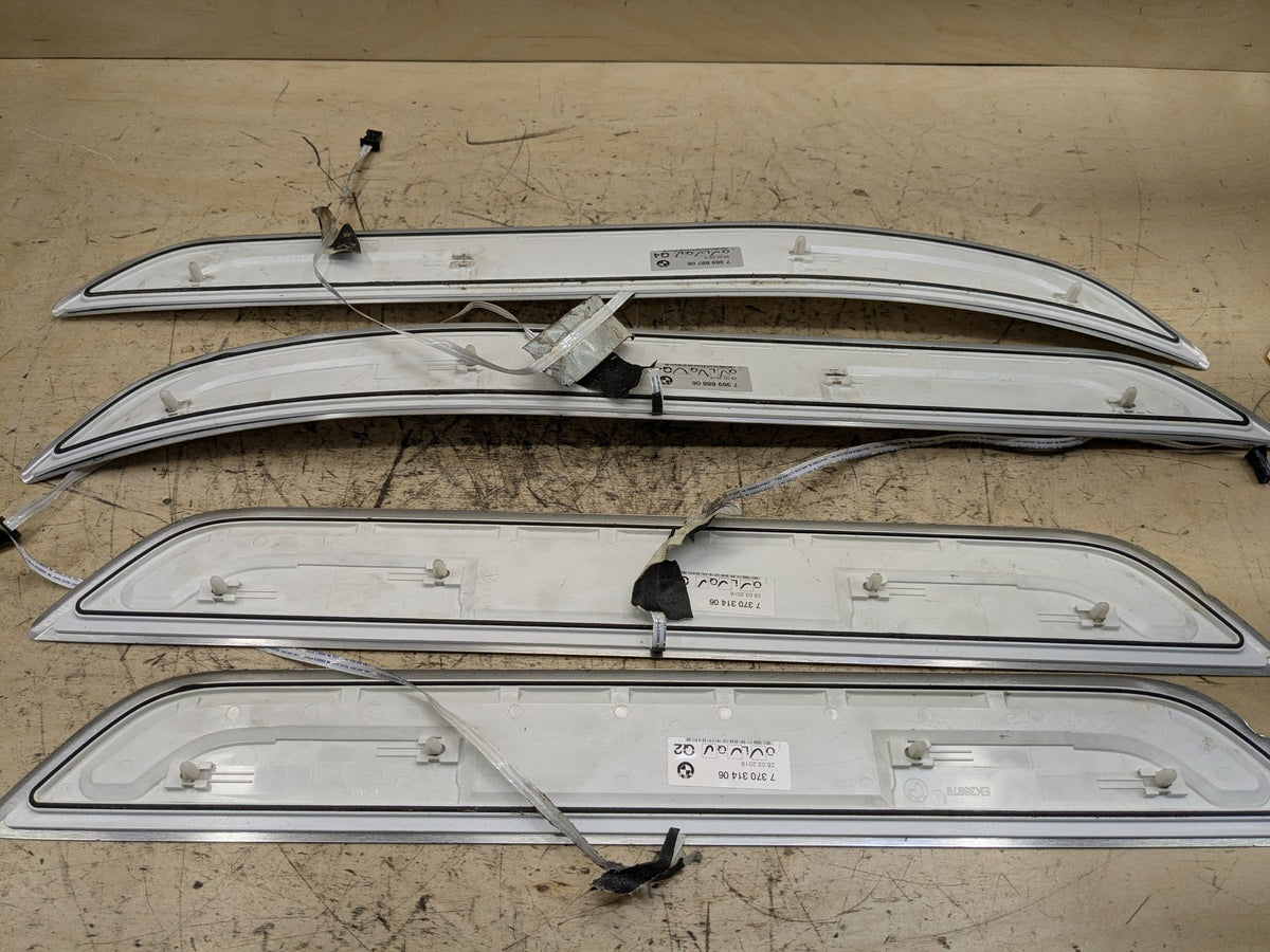 2016-2019 BMW 740Li G12 Scuff Plate Door Sill SET 7369887 OEM