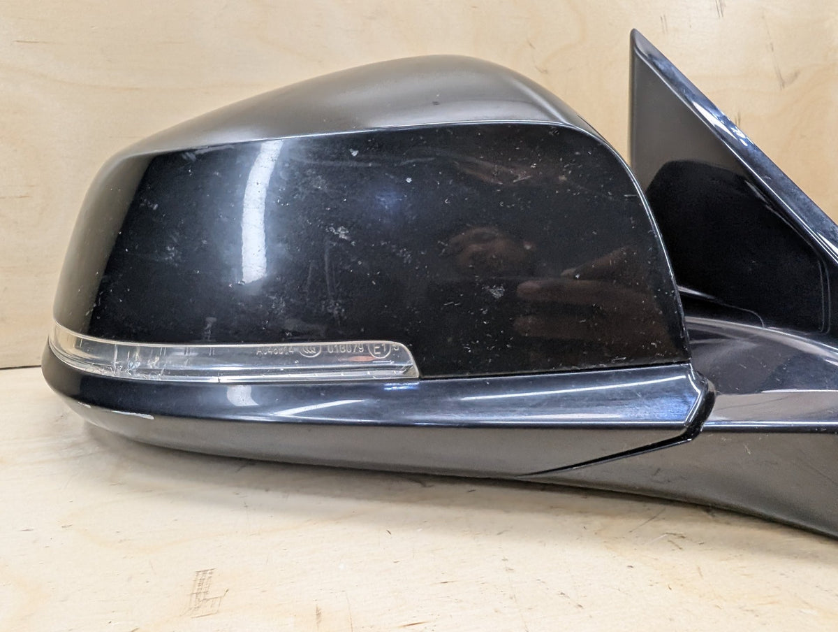 OEM BMW F30 328 330 335 340 Left Driver Side Mirror Heated Auto Dip SHADOW GLOSS