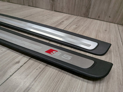 2008-2017 Audi S5 8T Front Left Right Scuff Plate Door Sill SET 8T0853373