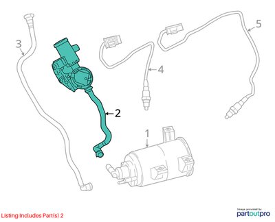 2019-2020 BMW X3 G01 Fuel Vapor Charcoal Canister 7459686 OEM