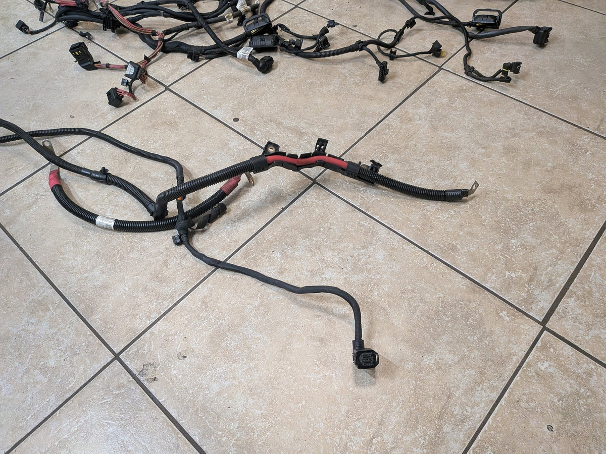 2015-2018 BMW F85 X5 S63B44T2 Engine Motor Transmission Wiring Wire Harness SET 7646837